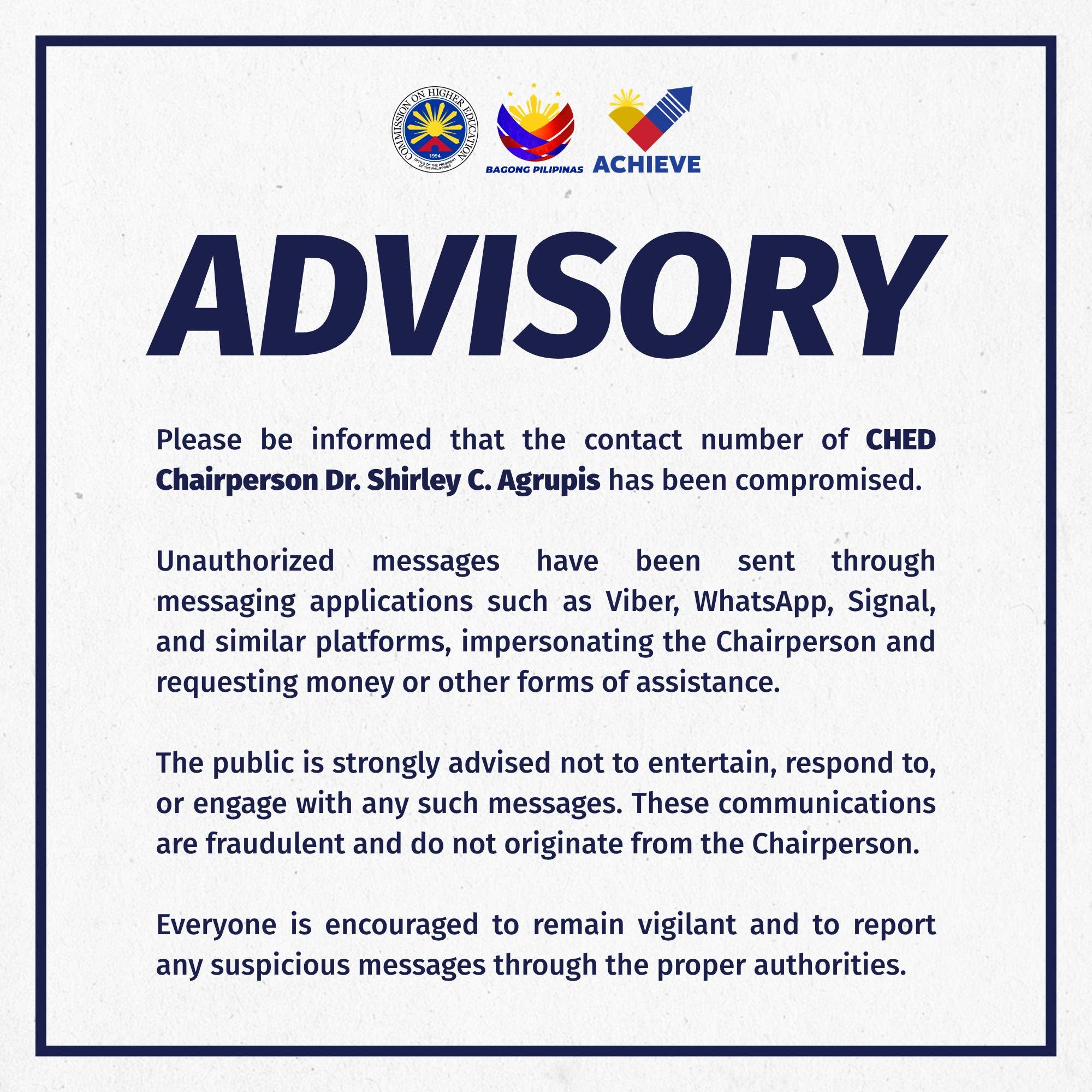 IMPORTANT ADVISORY